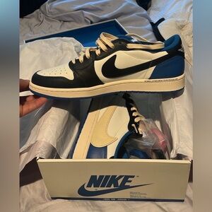 Jordan Athletic Shoes Black Blue White